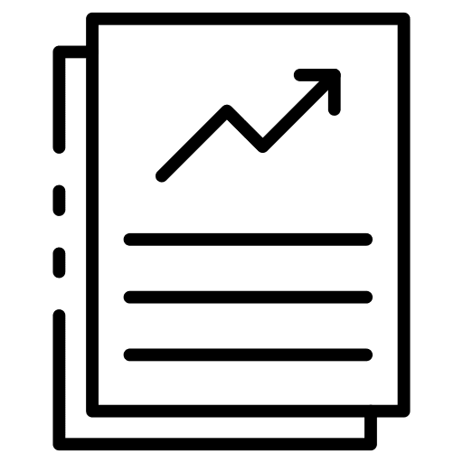 Report document growth business and finance icon
