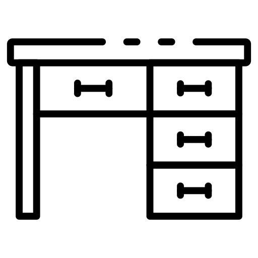 Workplace furniture and household furniture workplace icon