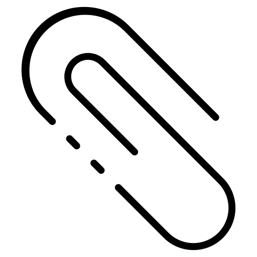 Attachment paperclip miscellaneous stationery icon