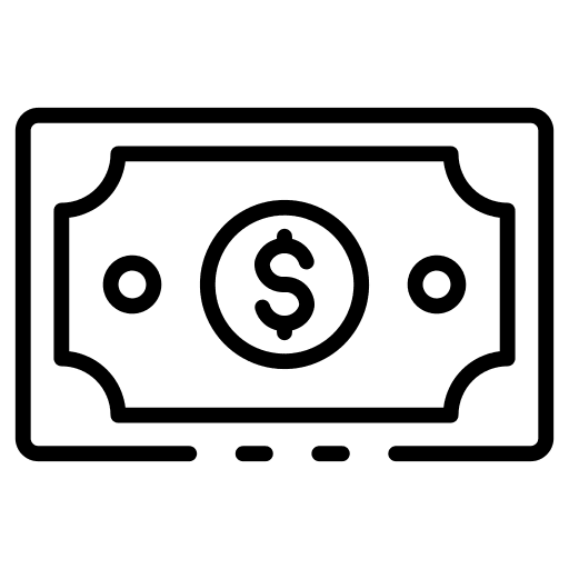 Banknote banknote cash dollar icon