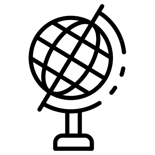 Globe geography stand earth icon