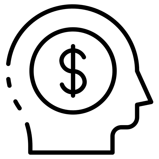 Mind mind coin think icon