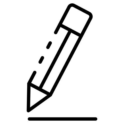 Pencil stationery pencil line icon