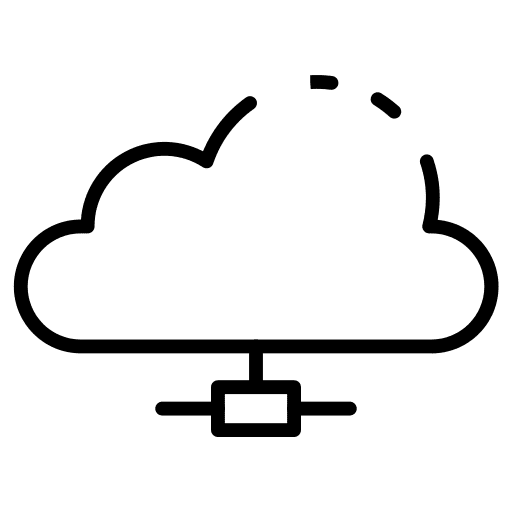 Cloud computing server cloud computing storage icon