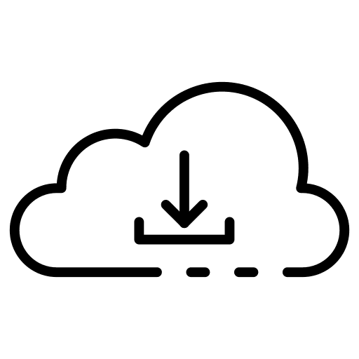 Cloud down download ui icon