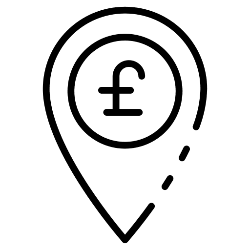 Location maps and location placeholder pound icon