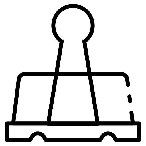 Paperclip office material miscellaneous paper icon