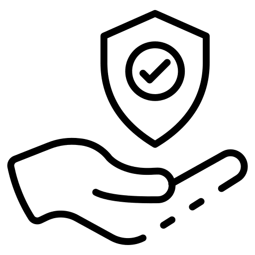 Protection shield tick security icon