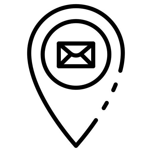 Map location maps and location map pointer postal service icon