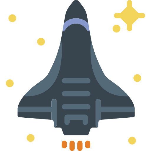 Spaceship space ship launch space ship transport icon
