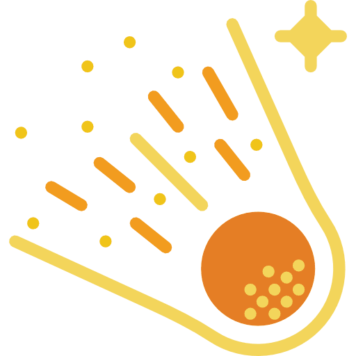Comet space asteroid meteor icon Comet space asteroid meteor icon