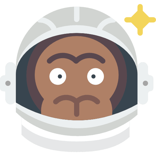Monkey animals equipment space suit icon Monkey animals equipment space suit icon