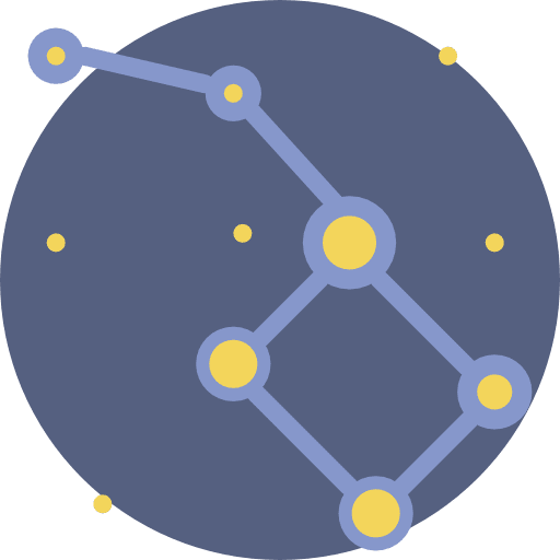 Ursa major astronomy constellation big dipper icon Ursa major astronomy constellation big dipper icon