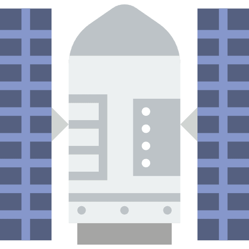 Satellite connection technology satellite icon Satellite connection technology satellite icon