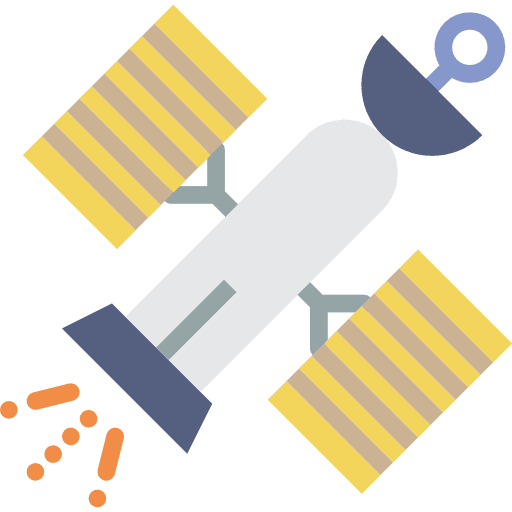 Satellite technology communication satellite icon Satellite technology communication satellite icon