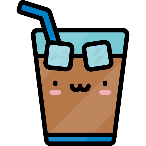 Ice tea ice tea kawaii food icon