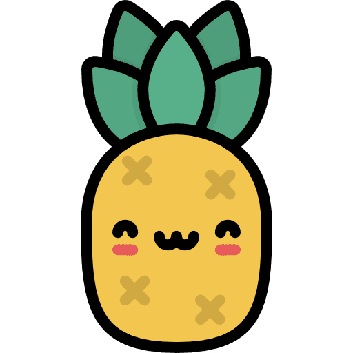 Pineapple organic fruit healthy food icon