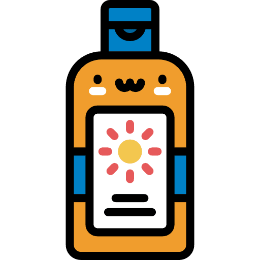 Bronzer outline summer sun lotion icon