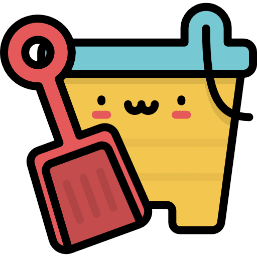 Sand bucket bucket childhood summertime icon