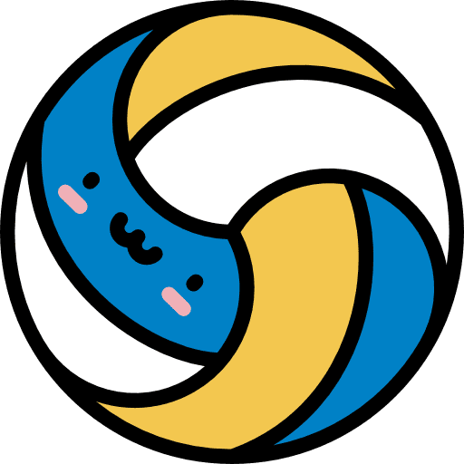 Volleyball sports team kawaii icon