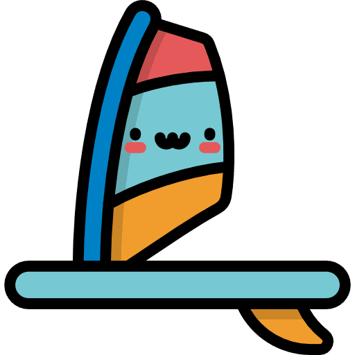 Windsurf wind summertime sports and competition icon