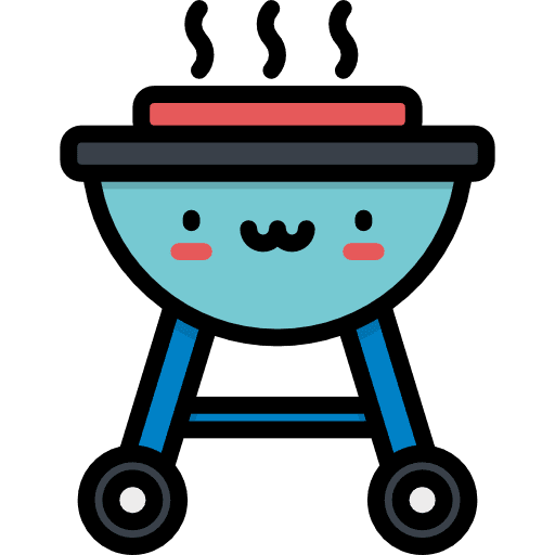 Grill summertime cooking equipment barbecue icon