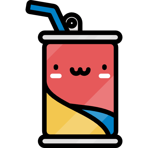 Soda kawaii can drink icon