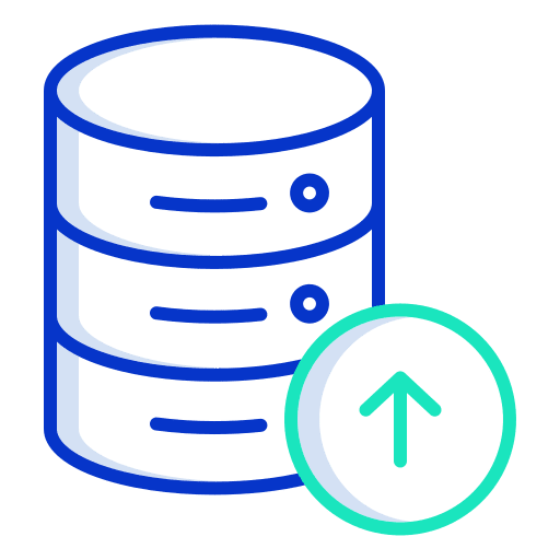 Database data computing upload icon