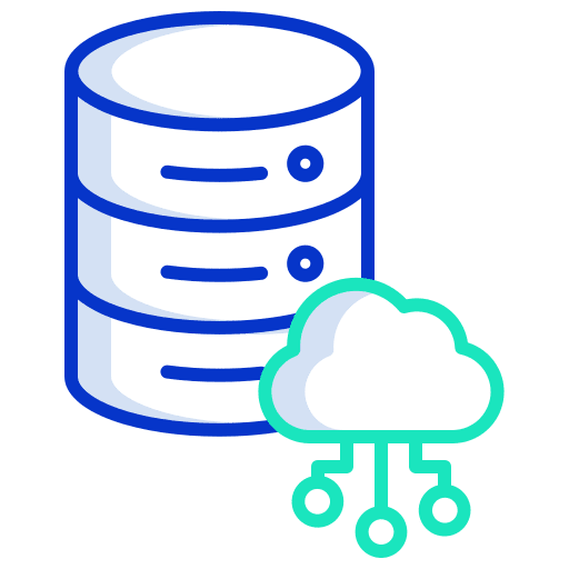 Database database cloud interface icon