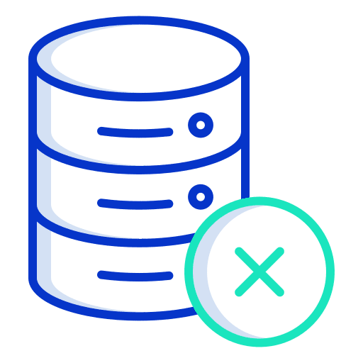 Database sign data signs icon
