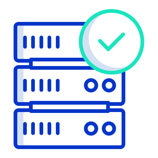 Server tick check computing icon