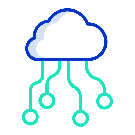 Cloud computer database cloud icon