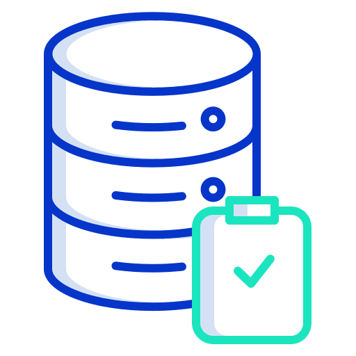 Database sign checklist signs icon