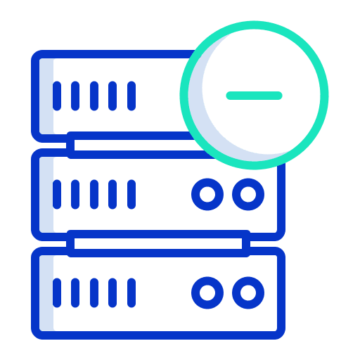 Remove server interface sign icon
