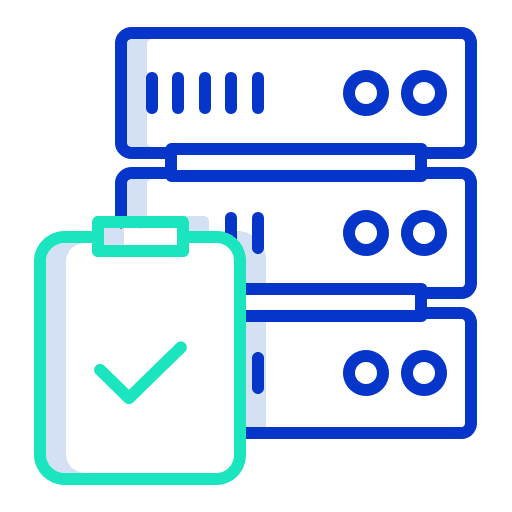 Server checklist sign computing icon