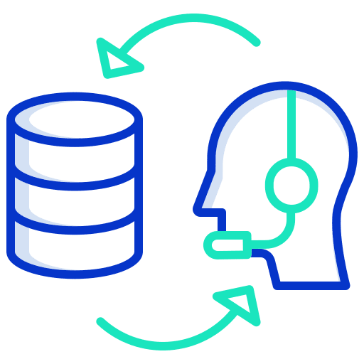 Server database interface arrows icon