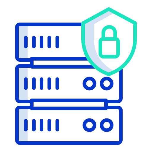 Server interface server padlock icon