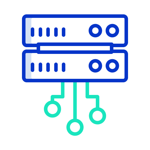Server link computing signs icon