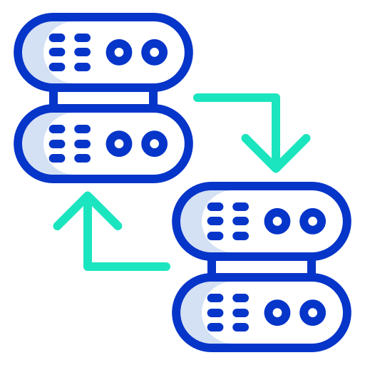 Database interface storage data icon