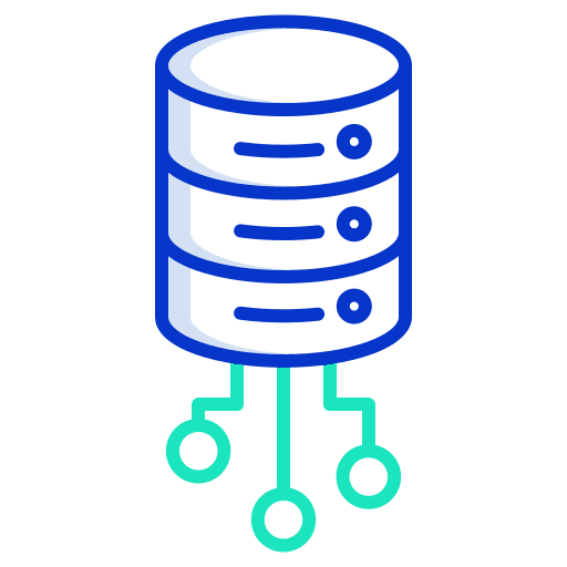 Database signs link interface icon