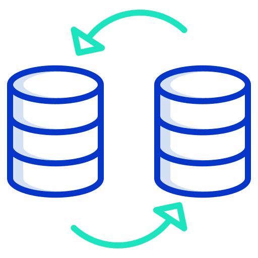 Server arrows data interface icon