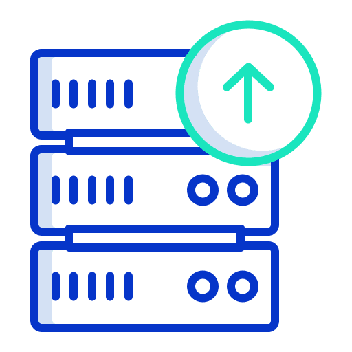 Server interface database sign icon