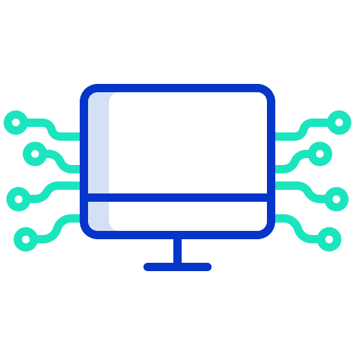 Computer monitor technology interface icon