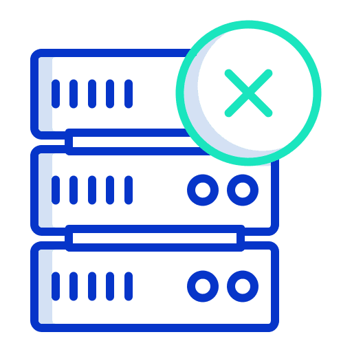 Server computing sign data icon