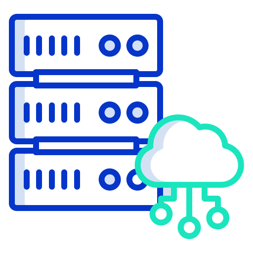 Server data sign signs icon