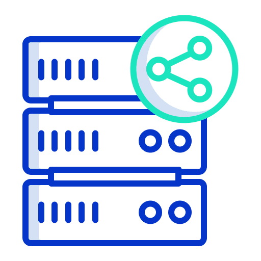 Server signs share data icon