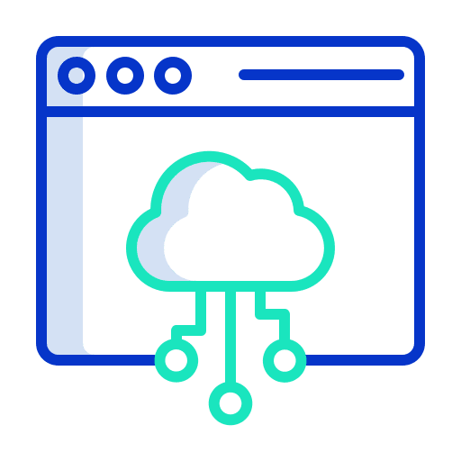 Web cloud computing database computing icon