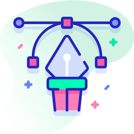 Vector interface pen graphic tool icon