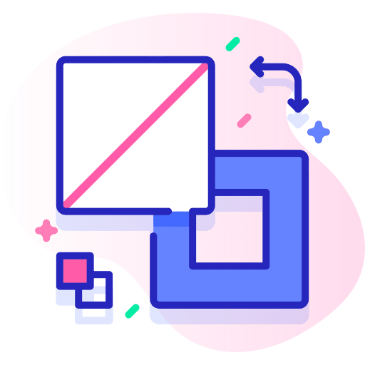 Color edition resize cubes icon