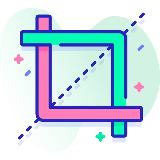 Crop crop trim design icon